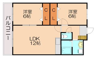 新原駅 徒歩7分 3階の物件間取画像